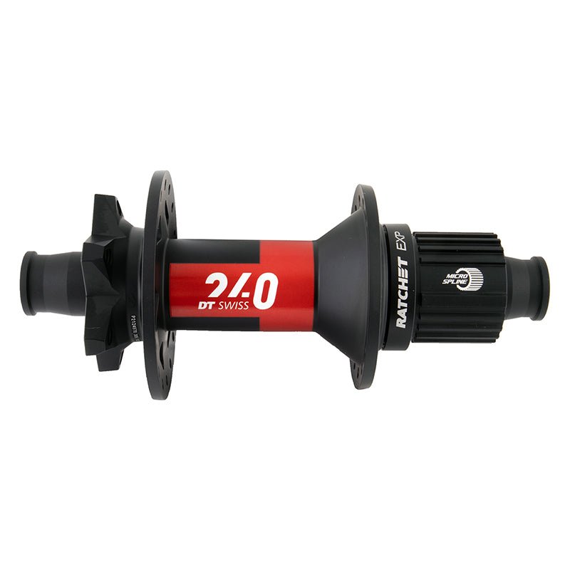Hubs DT Swiss DT Swiss 240 EXP Rear Hub - 12 x 148mm 6-Bolt Micro Spline BLK/Red 28H 54pt Dark Slate Gray