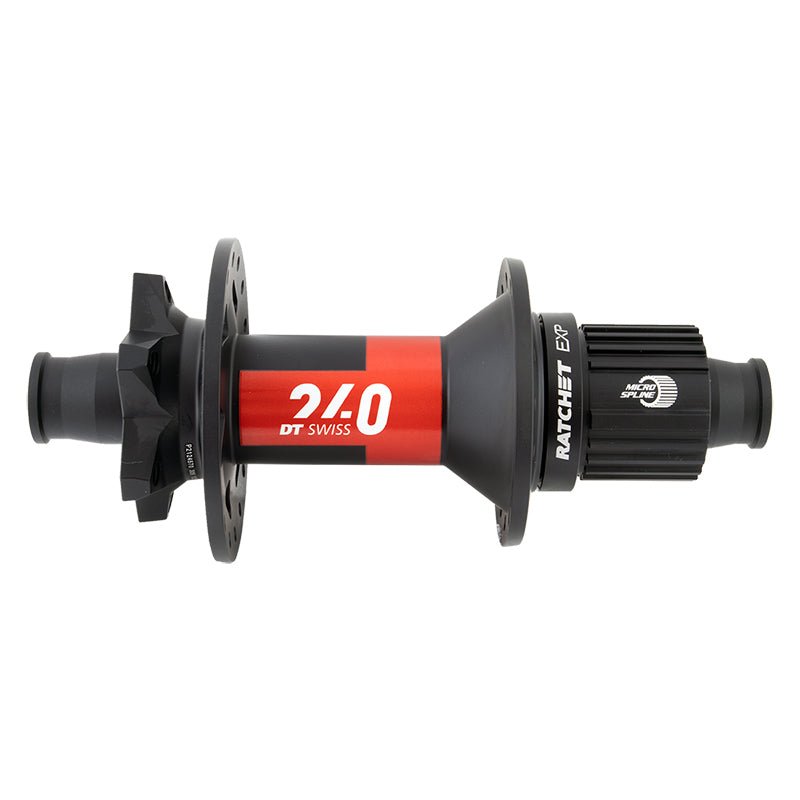 Hubs DT Swiss DT Swiss 240 EXP Rear Hub - 12 x 148mm 6-Bolt Micro Spline BLK/Red 32H 54pt Dark Slate Gray