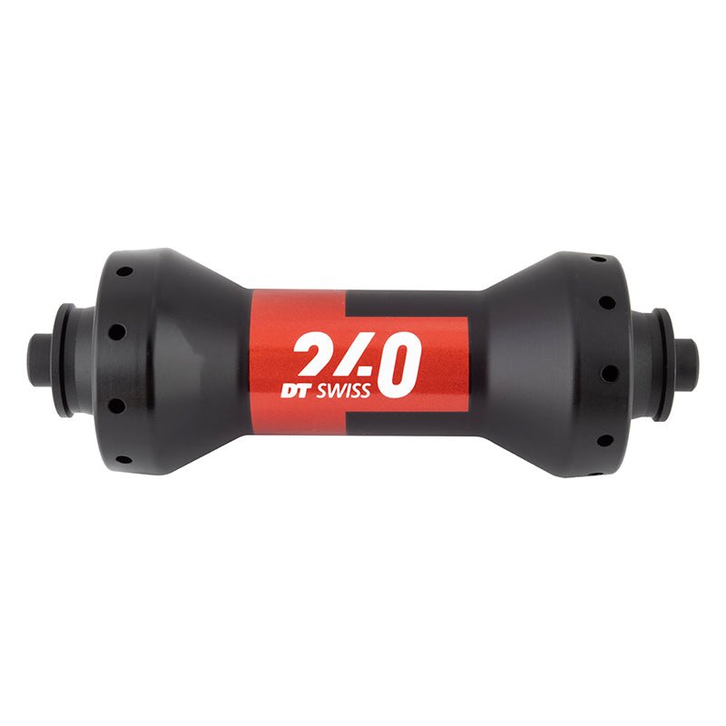 Front Hub DT Swiss DT Swiss 240 Front Hub - QR x 100mm Black/Red 20H Dark Slate Gray