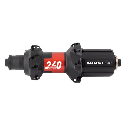 Hubs DT Swiss DT Swiss 240 EXP Rear Hub - QR x 130mm Rim Brake HG 11 Road BLK/Red 24H 36pt Dark Slate Gray