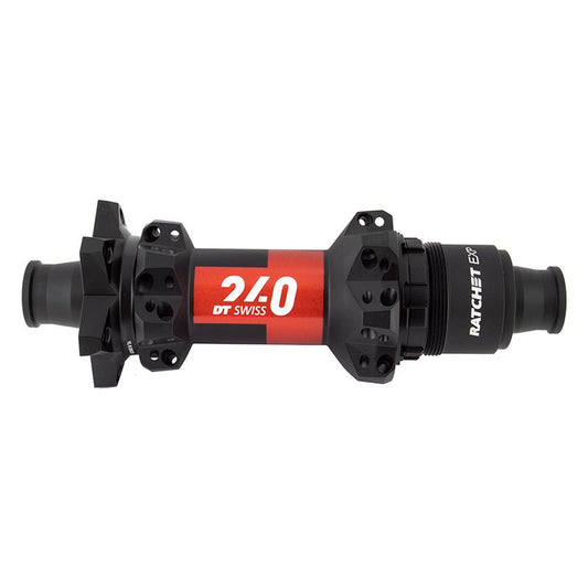 Hubs DT Swiss DT Swiss 240 EXP Rear Hub - 12 x 148mm 6-Bolt XD Black/Red 28H 36pt Dark Slate Gray