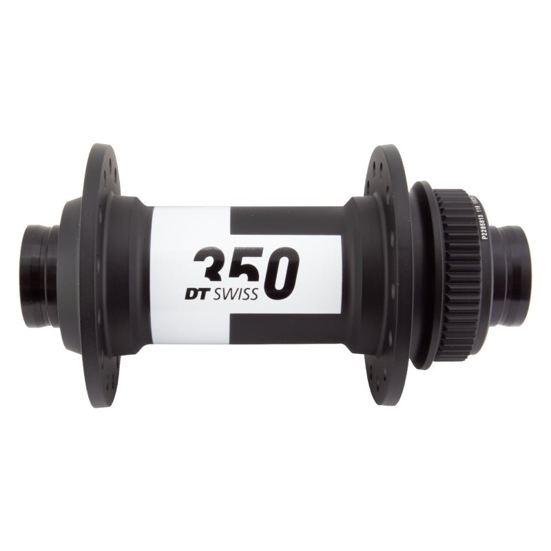 Front Hub DT Swiss DT Swiss 350 Front Hub - 15 x 100mm Center-Lock Black 28H Dark Slate Gray