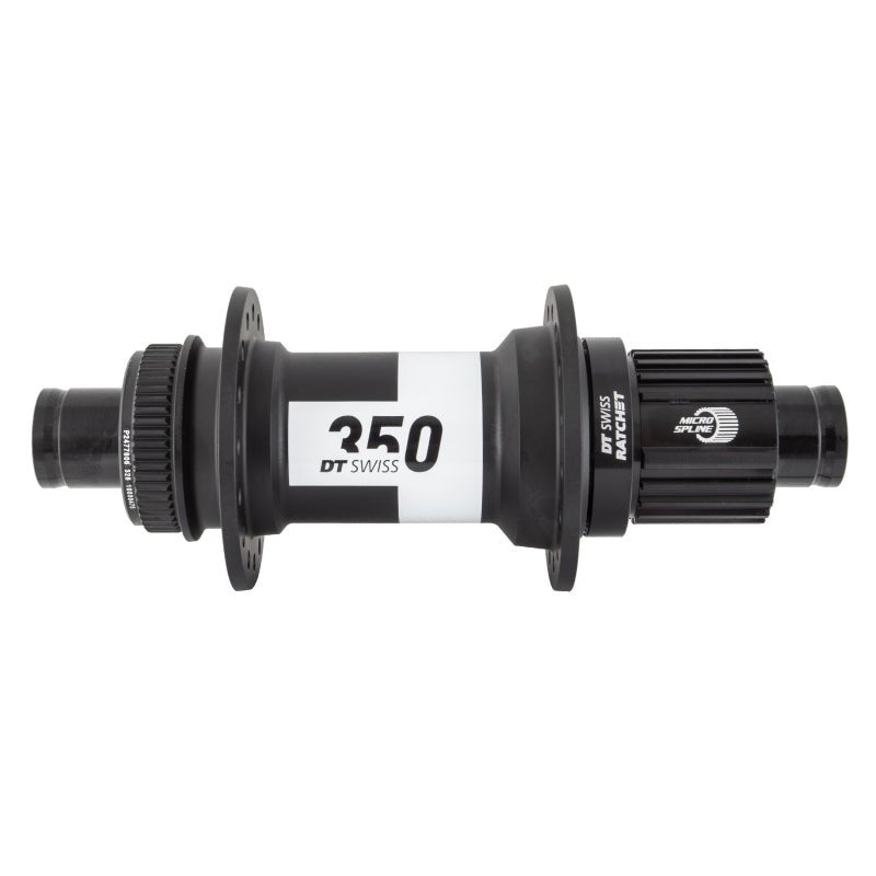 Hubs DT Swiss DT Swiss 350 Rear Hub - 12 x 148mm Center-Lock Micro Spline Black 32H 36pt Dark Slate Gray
