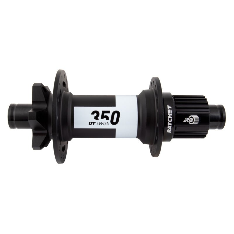 Hubs DT Swiss DT Swiss 350 Rear Hub - 12 x 157mm 6-Bolt Micro Spline Black 32H 36pt Dark Slate Gray