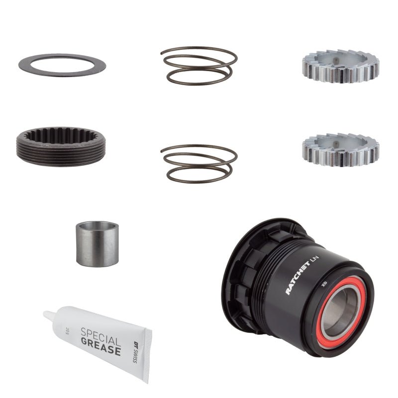 Freehubs DT Swiss DT Swiss Ratchet LN Freehub Body Upgrade Kit - SRAM XD Standard Aluminum Sealed Bearing 36T Dark Slate Gray