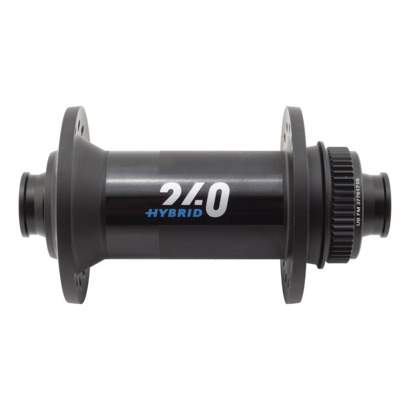 Front Hub DT Swiss DT Swiss 240 Hybrid Front Hub - 15 x 110mm Center-Lock Black 32H Dark Slate Gray