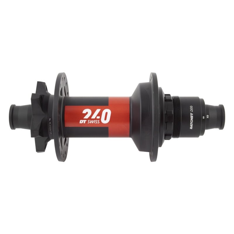 Hubs DT Swiss DT Swiss 240 DEG Rear Hub - 12 x 157mm 6-Bolt XD Black/Red 32H 90pt Dark Slate Gray