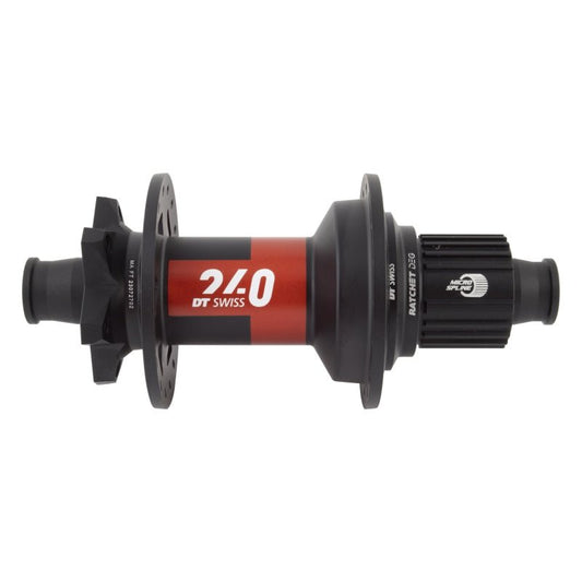 Hubs DT Swiss DT Swiss 240 DEG Rear Hub - 12 x 148mm 6-Bolt Micro Spline BLK/Red 32H 90pt Dark Slate Gray
