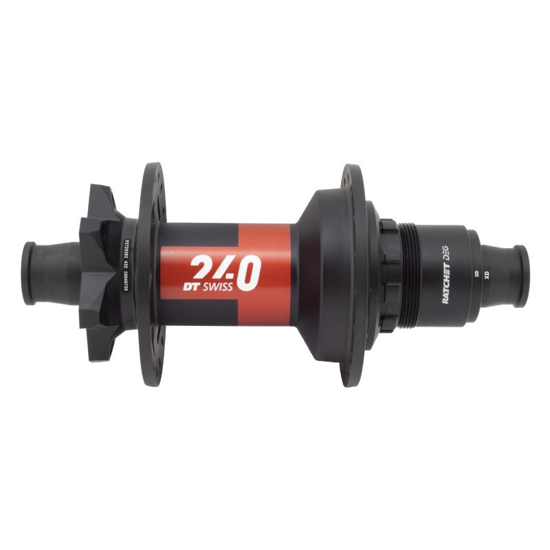 Hubs DT Swiss DT Swiss 240 DEG Rear Hub - 12 x 148mm 6-Bolt XD Black/Red 32H 90pt Dark Slate Gray