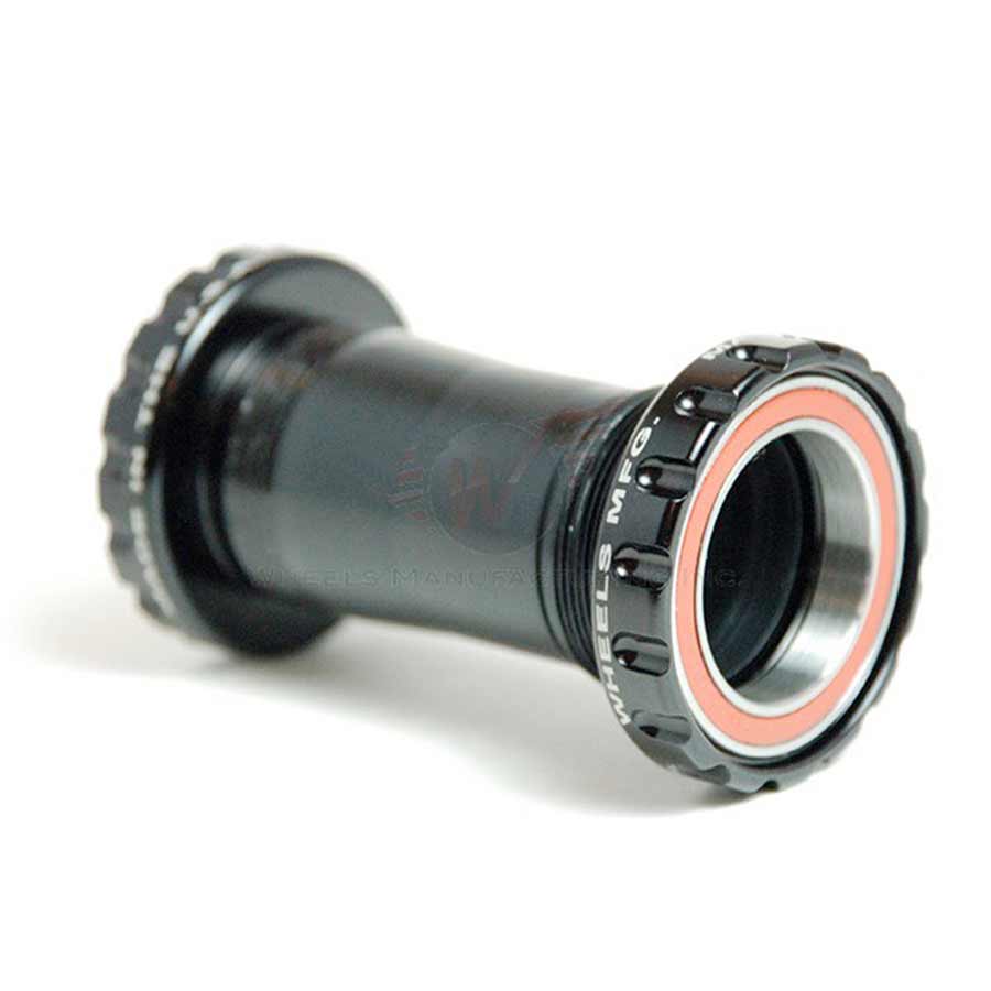 Bottom Brackets Wheels Manufacturing Wheels Manufacturing BSA 30 Bottom Bracket - English BSA Frame Interface ABEC-5 Angular Contact Bearings For 30mm Spindle BLK Dark Slate Gray