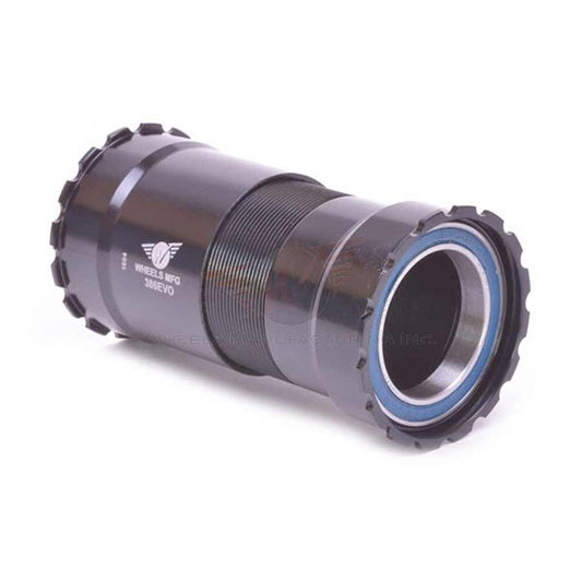 Bottom Brackets Wheels Manufacturing Wheels Manufacturing 386 EVO Bottom Bracket with ABEC-3 Bearings Black Cups Dim Gray