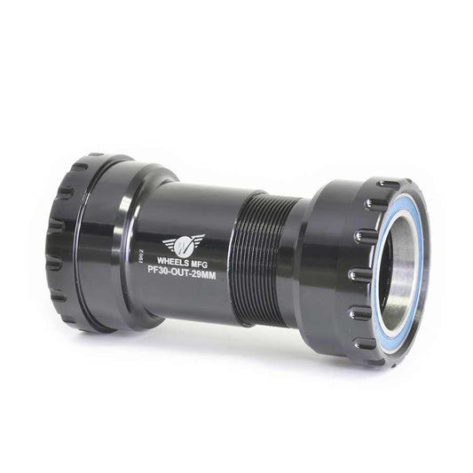 Bottom Brackets Wheels Manufacturing Wheels Manufacturing PressFit 30 Outboard Bottom Bracket 29mm Bearing ID SRAM DUB ABEC-3 Bearings BLK Cups Dim Gray