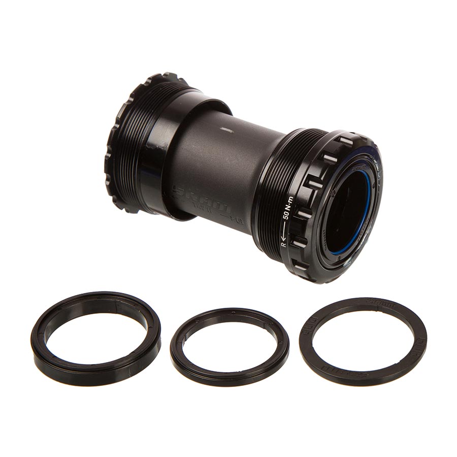 Bottom Brackets SRAM SRAM DUB T47 Bottom Bracket - T47 77mm Road and Road Wide Black Dark Slate Gray