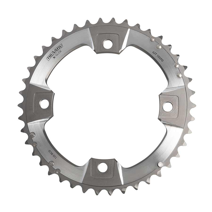 Chainrings SRAM SRAM 26T 10 sp BCD 80mm 4-Bolt XX Inner Chainring For MTB double Aluminum Grey 11.6215.188.120 Light Slate Gray
