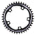 Chainrings SRAM SRAM X-Sync Chainring 40 Teeth 110mm BCD Polished Grey/Matte Black Dark Slate Gray