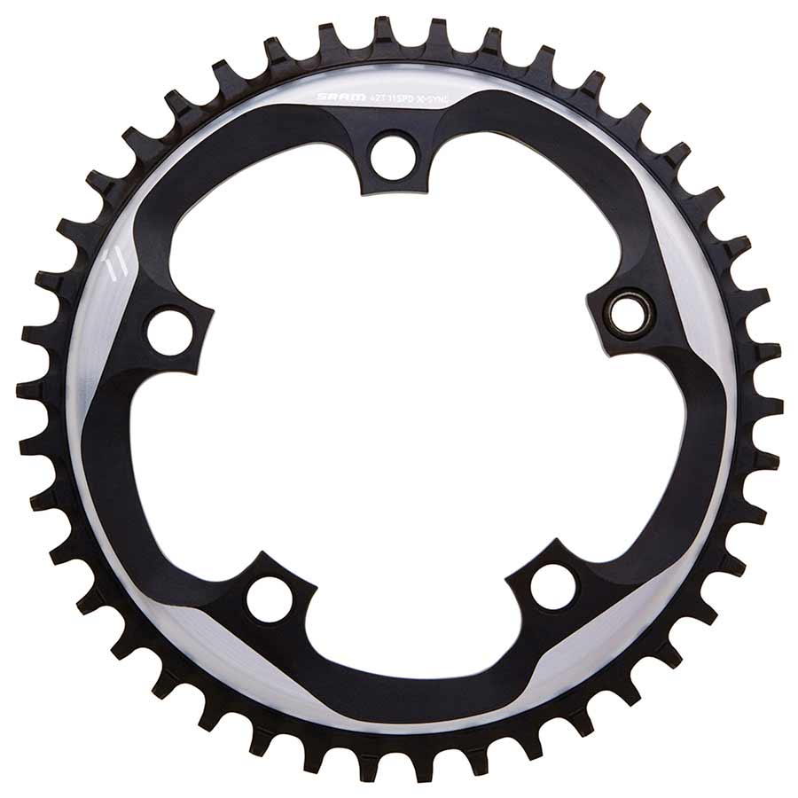 Chainrings SRAM SRAM X-Sync Chainring 42 Teeth 110mm BCD Polished Grey/Matte Black Light Gray