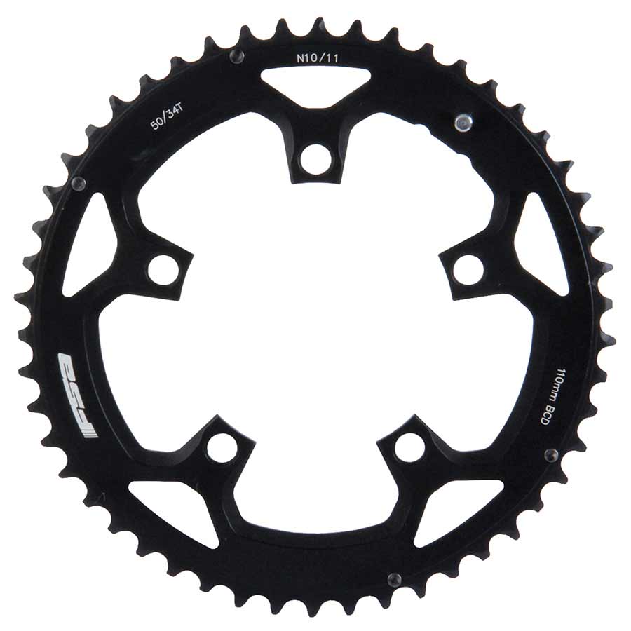 Chainrings FSA Full Speed Ahead Pro Road Chainring - 46t 110 BCD Aluminum N11 Black Black