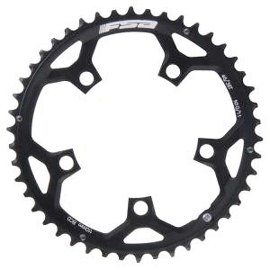 Chainrings FSA Full Speed Ahead Pro Road Chainring - 53t 130 BCD Aluminum N11 Black Dark Slate Gray