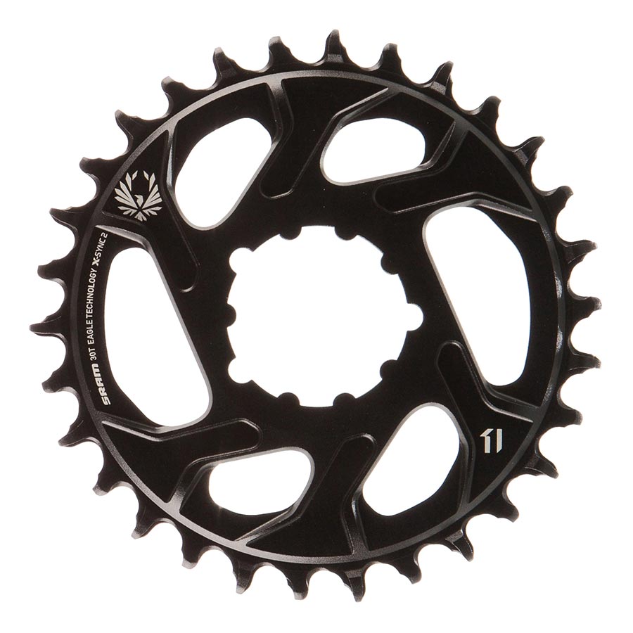 Chainrings SRAM SRAM X-Sync 2 Eagle Direct Mount Chainring - 30 Tooth 3mm Boost Offset 12-Speed BLK Black