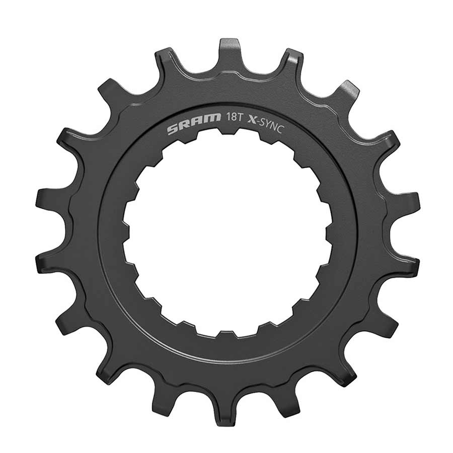 Chainrings SRAM SRAM X-Sync EX1 Sprocket Chainring for Bosch Motors 18T Straight Steel Dark Slate Gray