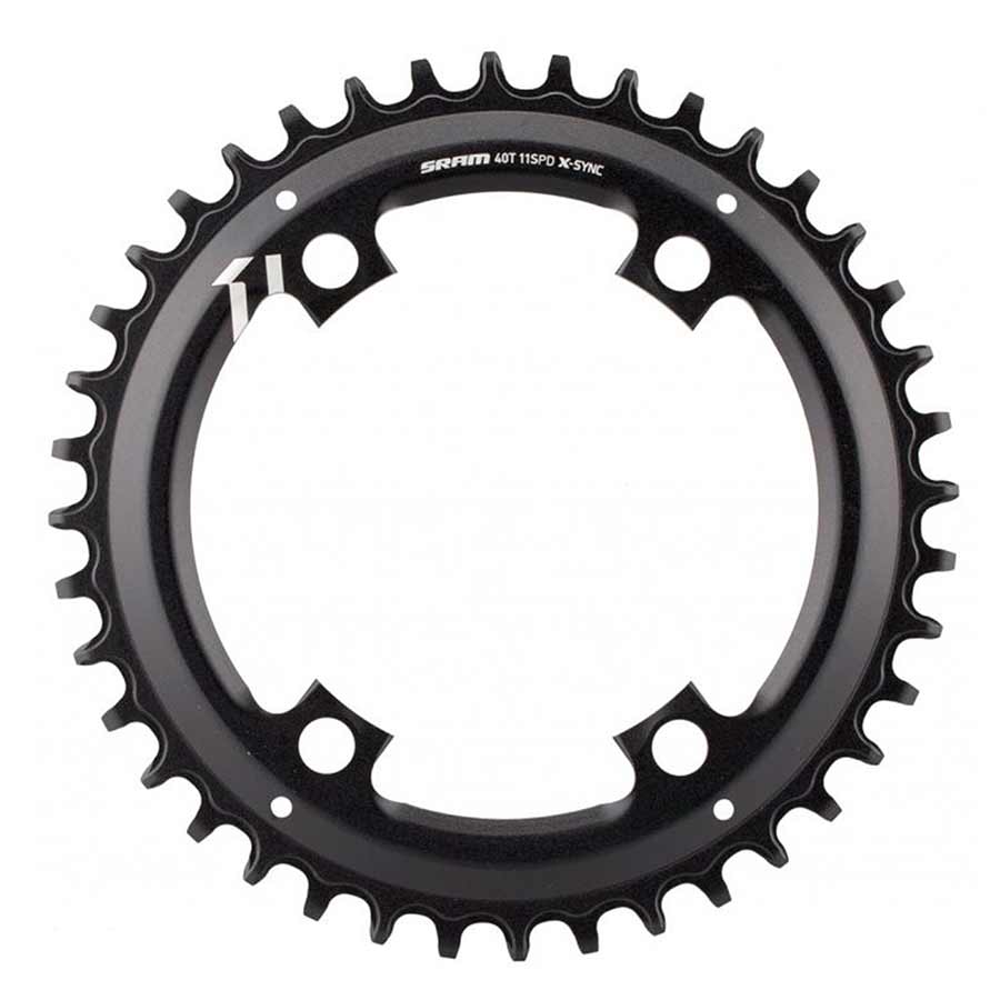 Chainrings SRAM SRAM X-Sync Chainring 40T 110mm Asymmetric BCD Black Dark Slate Gray