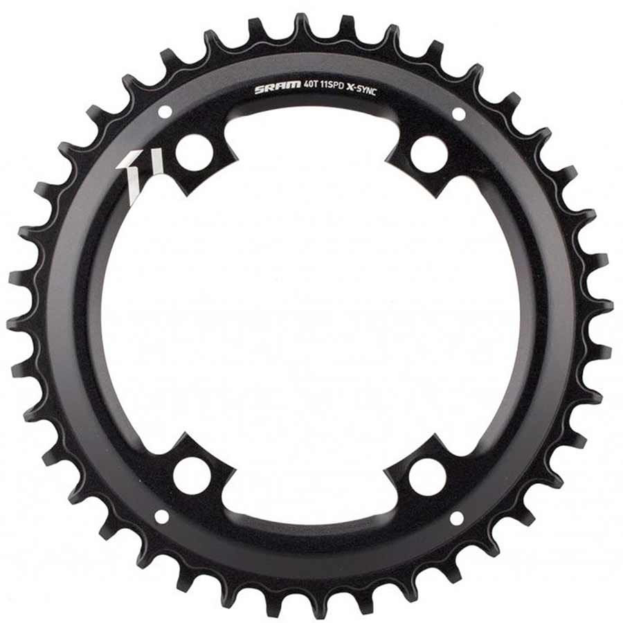 Chainrings SRAM SRAM X-Sync Chainring 42T 110mm Asymmetric BCD Black Dark Slate Gray