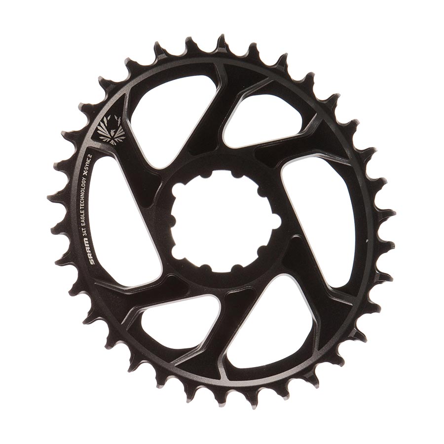 Chainrings SRAM SRAM X-Sync 2 Eagle Oval Direct Mount Chainring 34T 6mm Offset Dark Slate Gray