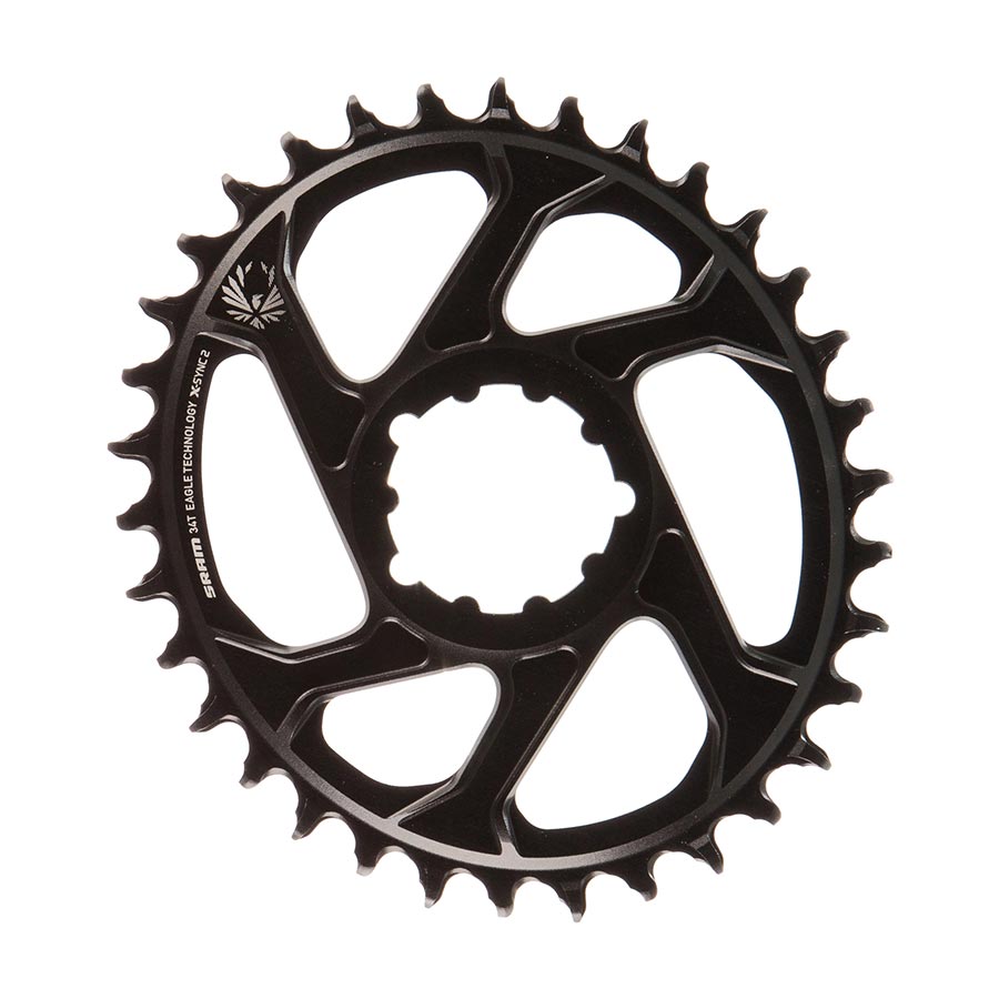 Chainrings SRAM SRAM X-Sync 2 Eagle Direct Mount Oval Chainring - 34 Tooth 3mm Boost Offset 12-Speed BLK Black