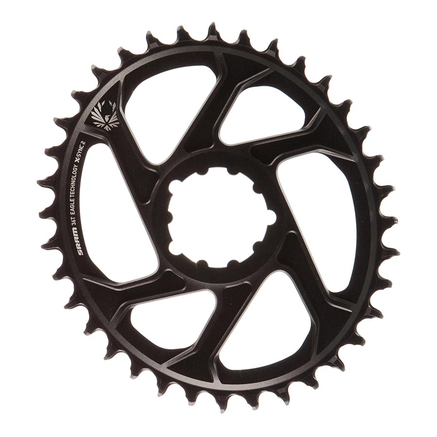 Chainrings SRAM SRAM X-Sync 2 Eagle Oval Direct Mount Chainring 36T Boost 3mm Offset Dark Slate Gray