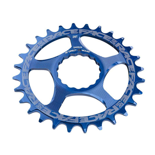 Chainrings Race Face RaceFace Narrow Wide Chainring: Direct Mount CINCH 28t Blue Dark Slate Blue