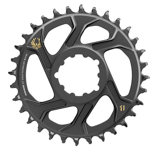 Chainrings SRAM SRAM X-Sync 2 Eagle SL Direct Mount Chainring 34T Boost 3mm Offset BLK Gold Logo Dark Slate Gray