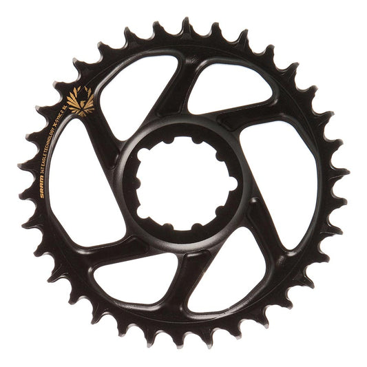 Chainrings SRAM SRAM X-SYNC 2 SL 6mm Chainring Teeth: 34 Speed: 11/12 BCD: Direct Mount Single Aluminum Gold Dark Slate Gray
