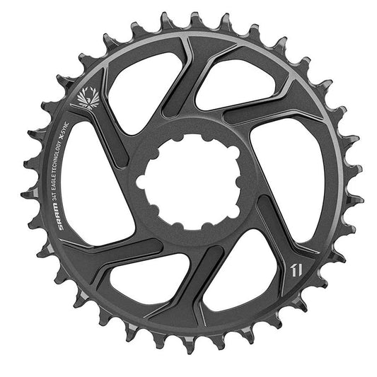 Chainrings SRAM SRAM X-Sync 2 Eagle Steel Direct Mount Chainring 34T 6mm Offset Dark Slate Gray