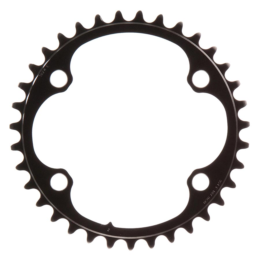 Chainrings SRAM SRAM Force 2x12-Speed Inner Chainring - 35t 107 BCD 4-Bolt Blast BLK For use 48t Outer Dark Slate Gray