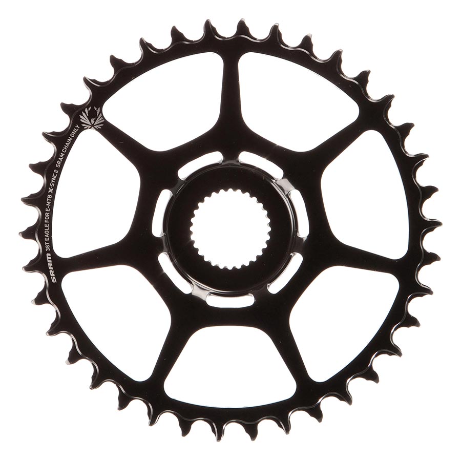 Chainrings SRAM SRAM Bosch X-Sync 2 Steel Eagle Direct Mount Chainring - 38T Non-Boost Black Black