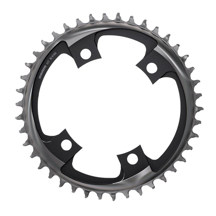 Chainrings SRAM SRAM 40 Tooth 107mm BCD x 4-Bolt 1x12-Speed X-Sync Chainring Polar Gray Dark Slate Gray