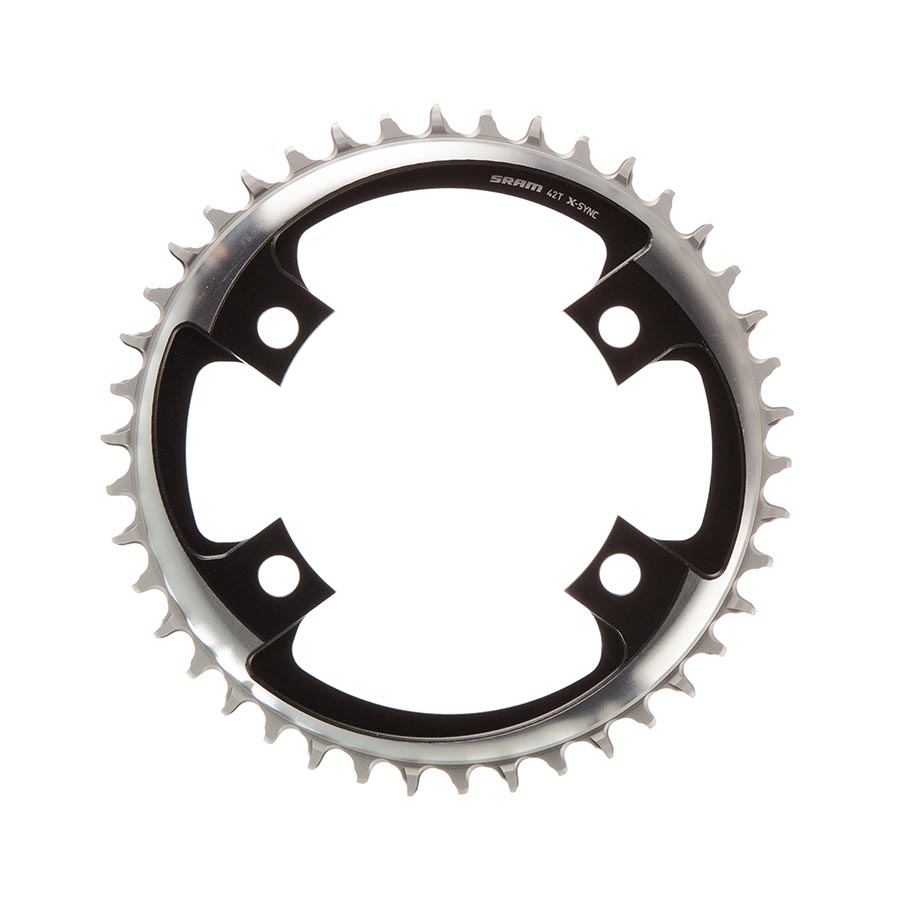 Chainrings SRAM SRAM 42 Tooth 107mm BCD x 4-Bolt 1x12-Speed X-Sync Chainring Polar Gray Dark Slate Gray