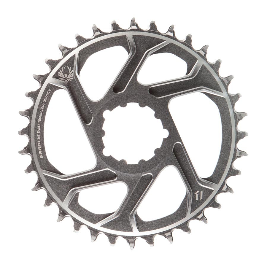 Chainrings SRAM SRAM 36T X-Sync 2 Direct Mount Eagle Chainring 3mm Boost Offset Polar Gray Dim Gray