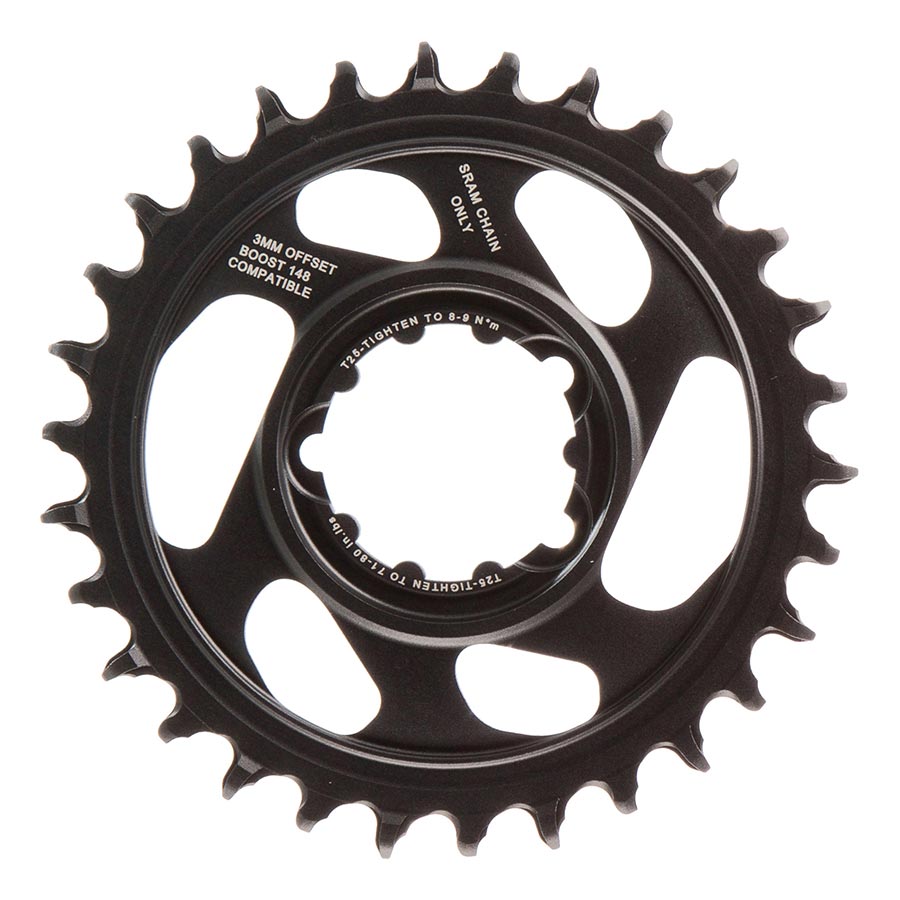 Chainrings SRAM SRAM 30T X-Sync 2 Direct Mount Eagle Chainring 3mm Boost Offset Lunar Gray Dark Slate Gray