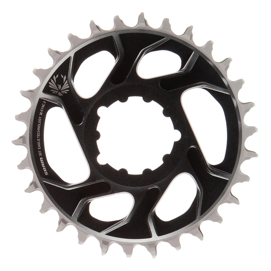Chainrings SRAM SRAM Eagle Chainring Teeth: 30 Speed: 11/12 BCD: Direct Mount Aluminum Grey 6mm Gray