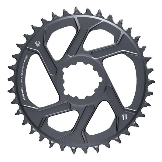 Chainrings SRAM SRAM Eagle Chainring Teeth: 36 Speed: 11/12 BCD: Direct Mount Aluminum Lunar/Polar Grey 6mm Dark Slate Gray