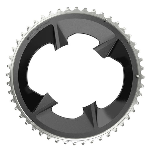 Chainrings SRAM SRAM Rival 2x12-Speed Outer Chainring - 48t 107 BCD BLK For use 35t Inner Dark Slate Gray