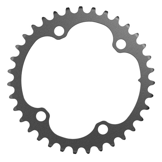 Chainrings SRAM SRAM Rival 2x12-Speed Inner Chainring - 35t 107 BCD BLK For use 48t Outer Dim Gray