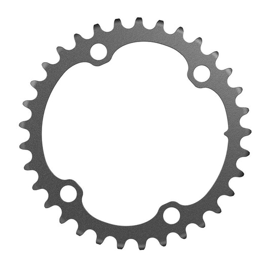 Chainrings SRAM SRAM Rival 2x12-Speed Inner Chainring - 33t 107 BCD BLK For use 46t Outer Dim Gray
