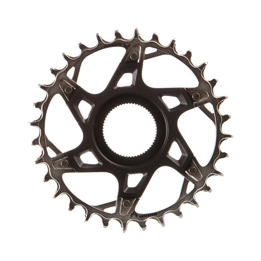 Chainrings SRAM SRAM XX T-Type Fazua Chainring Teeth: 32 Speed: 12 BCD: Direct Mount Aluminum/Steel Silver Dark Slate Gray