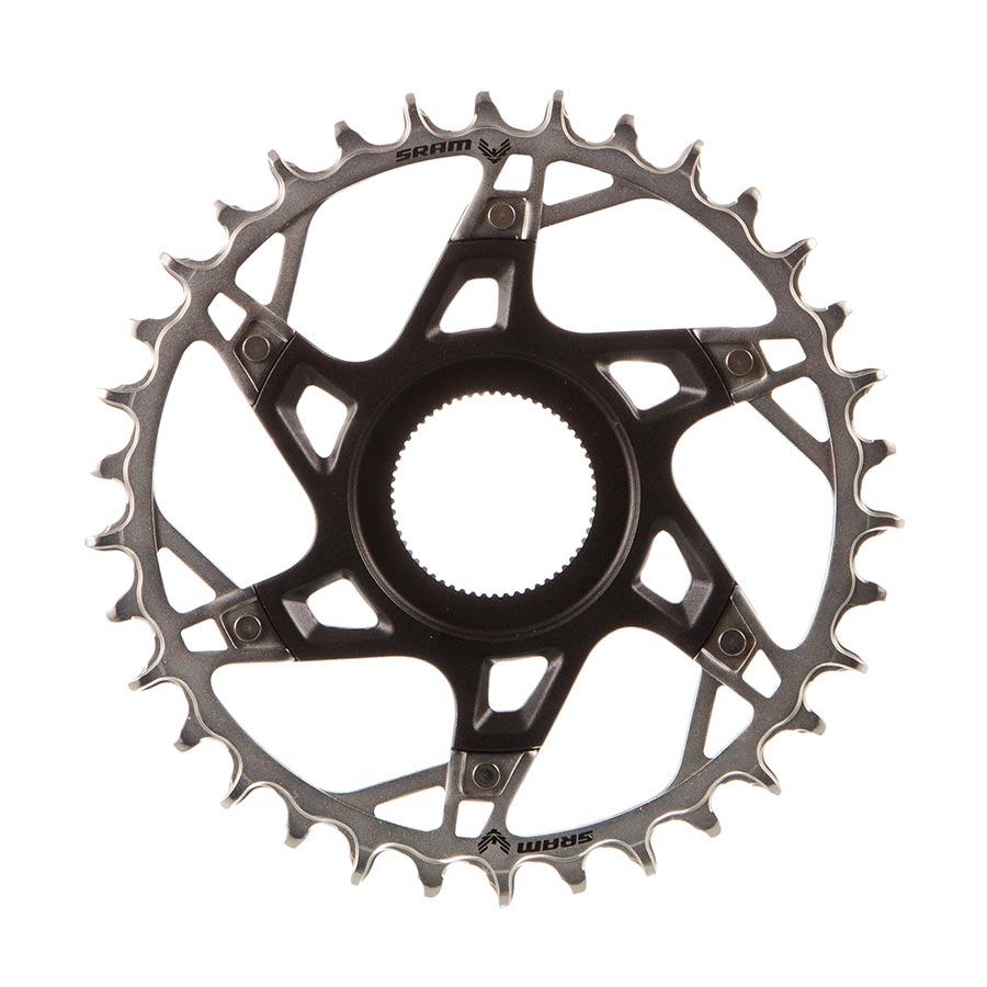 Chainrings SRAM SRAM XX T-Type Fazua Chainring Teeth: 34 Speed: 12 BCD: Direct Mount Aluminum/Steel Silver Dark Slate Gray
