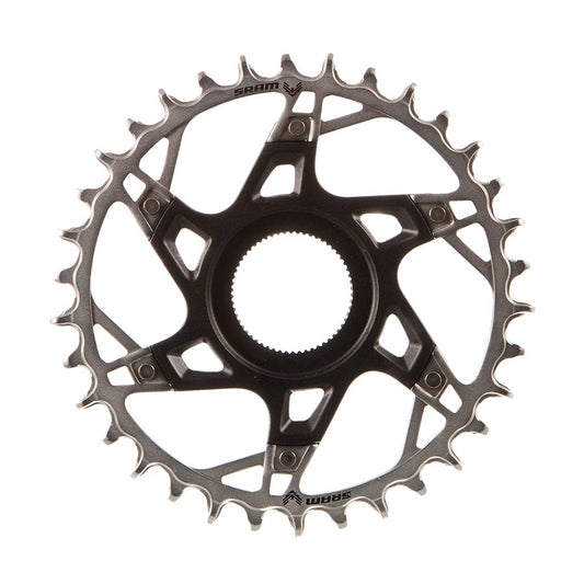 Chainrings SRAM SRAM XX T-Type Fazua Chainring Teeth: 34 Speed: 12 BCD: Direct Mount Aluminum/Steel Silver Dark Slate Gray