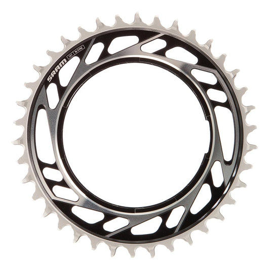 Chainrings SRAM SRAM RED XPLR X-Sync Thread Mount Chainring -  38t 12/13-Speed Thread Mount For RED XPLR AXS PM Spider 6.5mm Offset BLK/Silver E1 Dark Slate Gray
