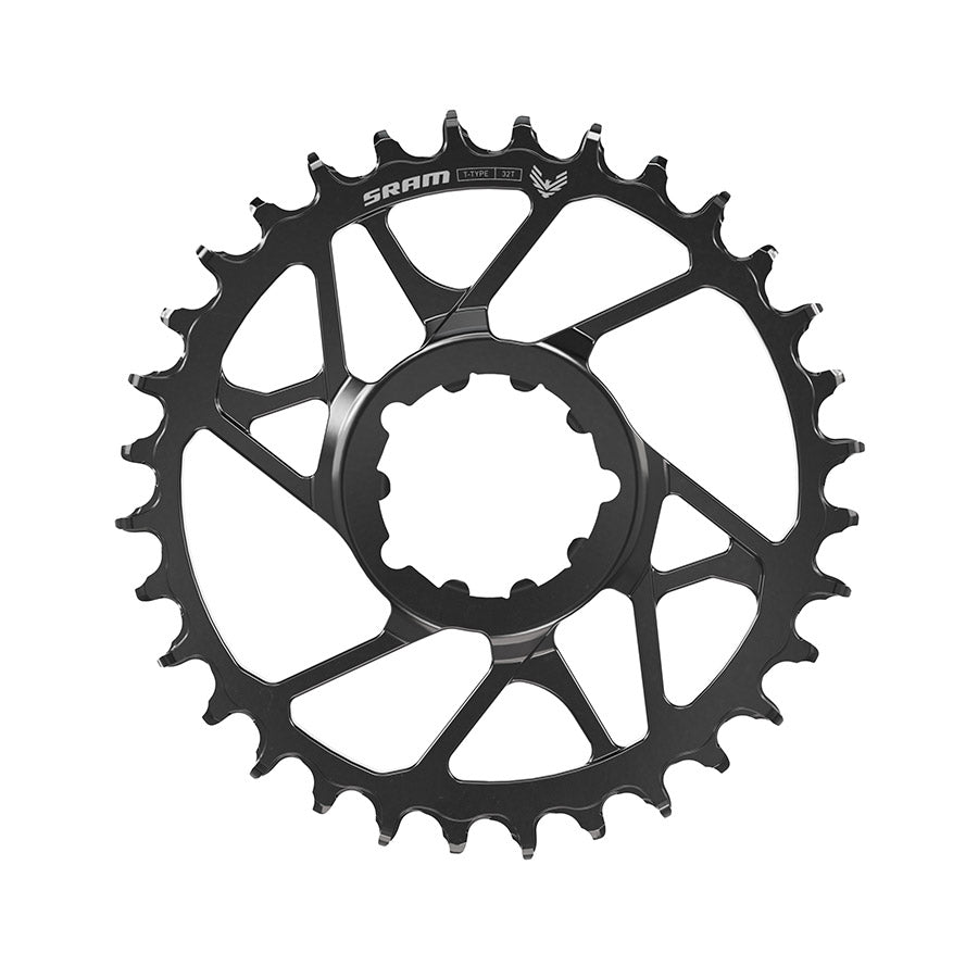 Chainrings SRAM SRAM Eagle 70 T-Type Direct Mount Chainring - 32t 12-Speed 3-Bolt Direct Mount 3mm Offset Steel BLK Dark Slate Gray