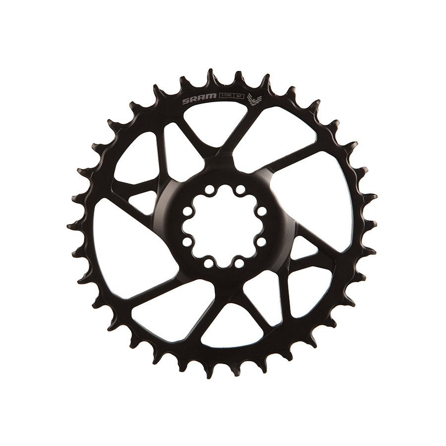 Chainrings SRAM SRAM S1000 Eagle T-Type Direct Mount Chainring - 34t 12-Speed 8-Bolt Direct Mount 3mm Offset Steel BLK Black